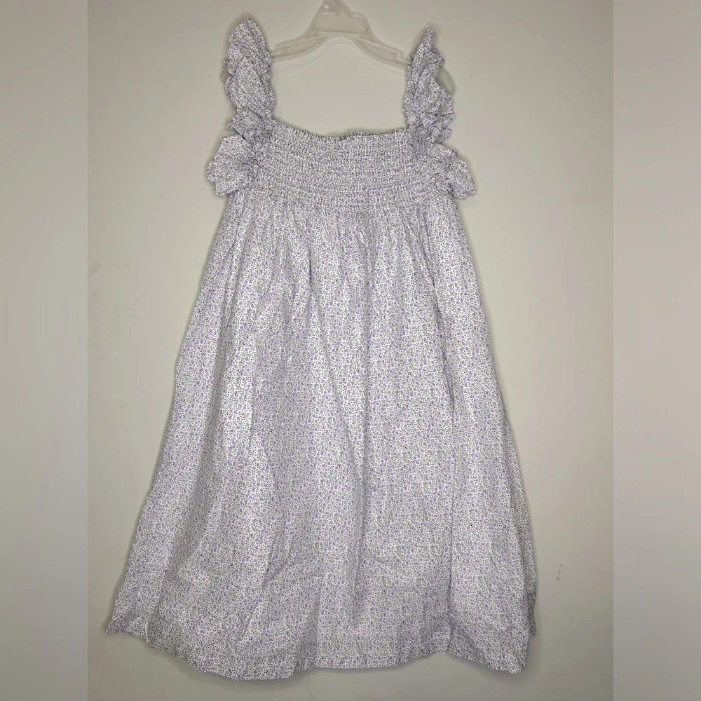 The Oaks Apparel Girls 12 floral print Ruffle Sleeve Lined Dress. - Picture 1 of 4